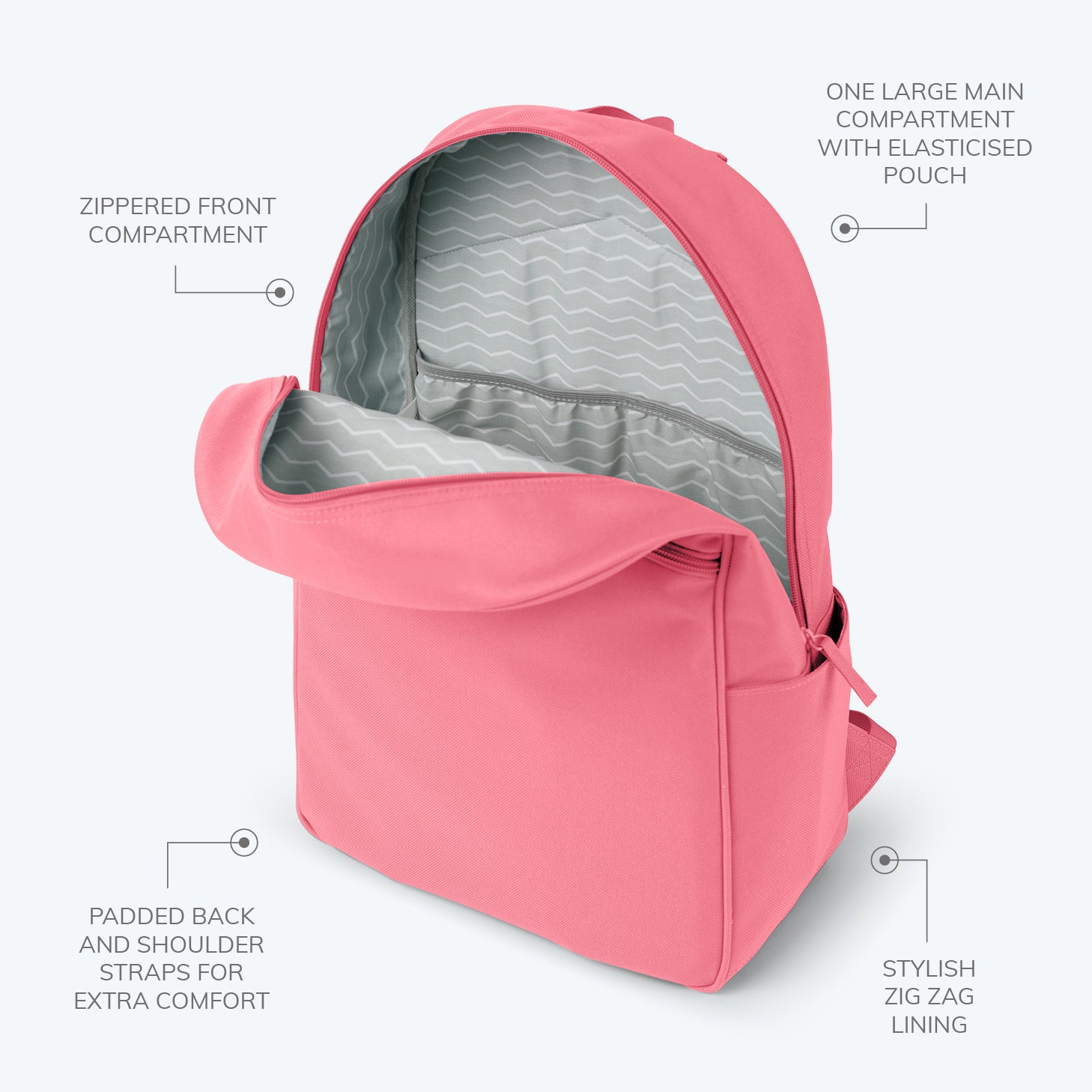 Pink Large Backpack