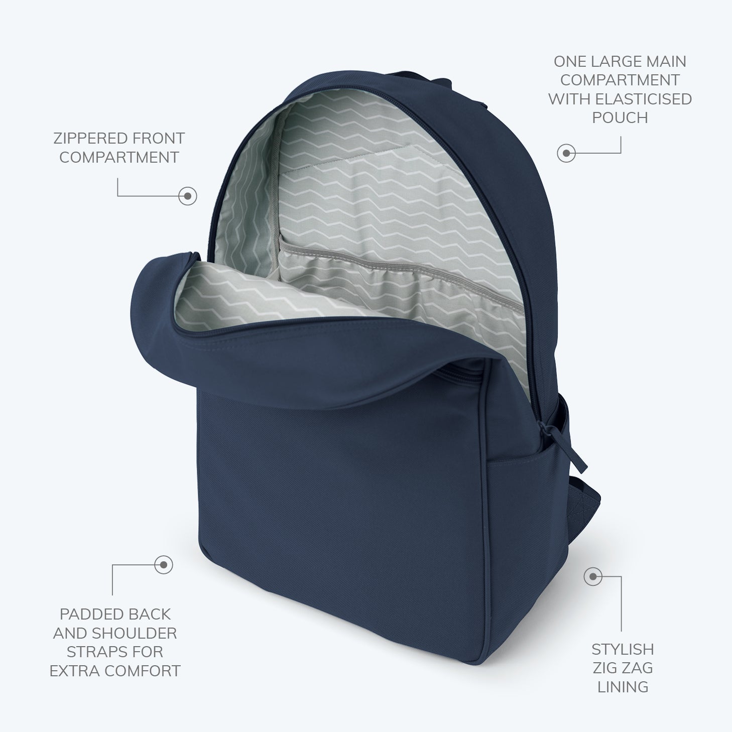 Navy Large Backpack