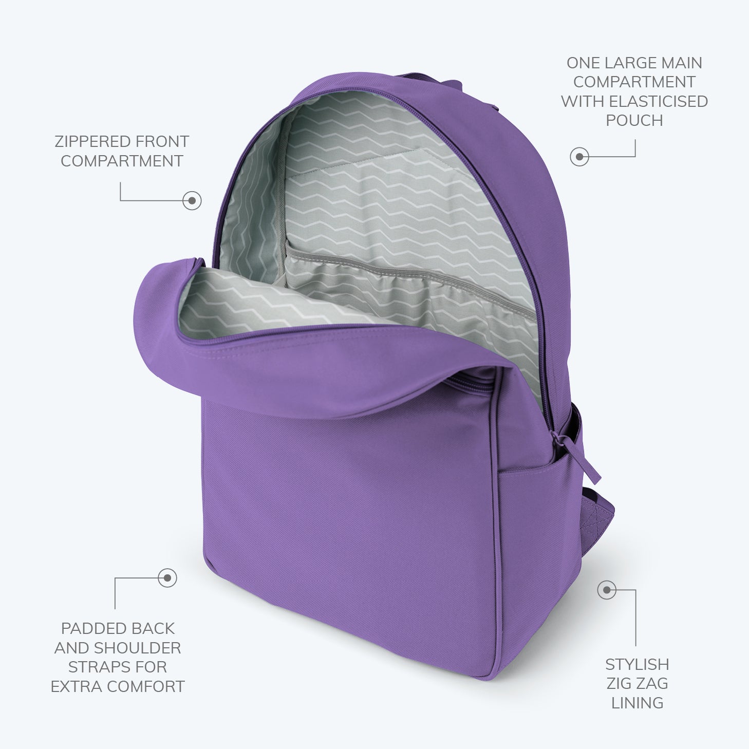 Purple Large Backpack