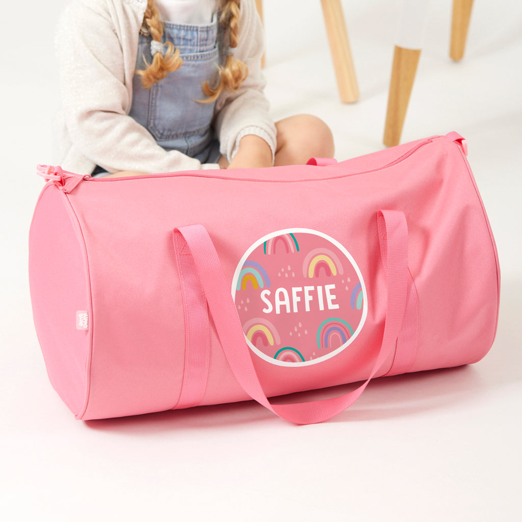 Pink Duffle Bag Rainbow