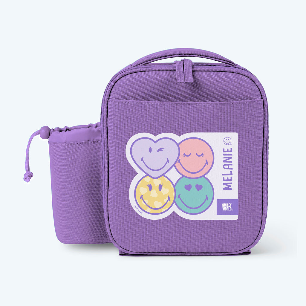 Smiley World Purple Deluxe Lunch Bag