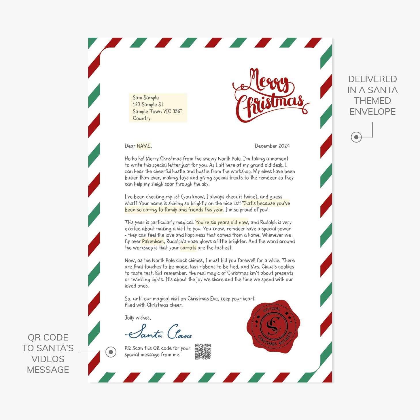 Personalised letter from santa discount