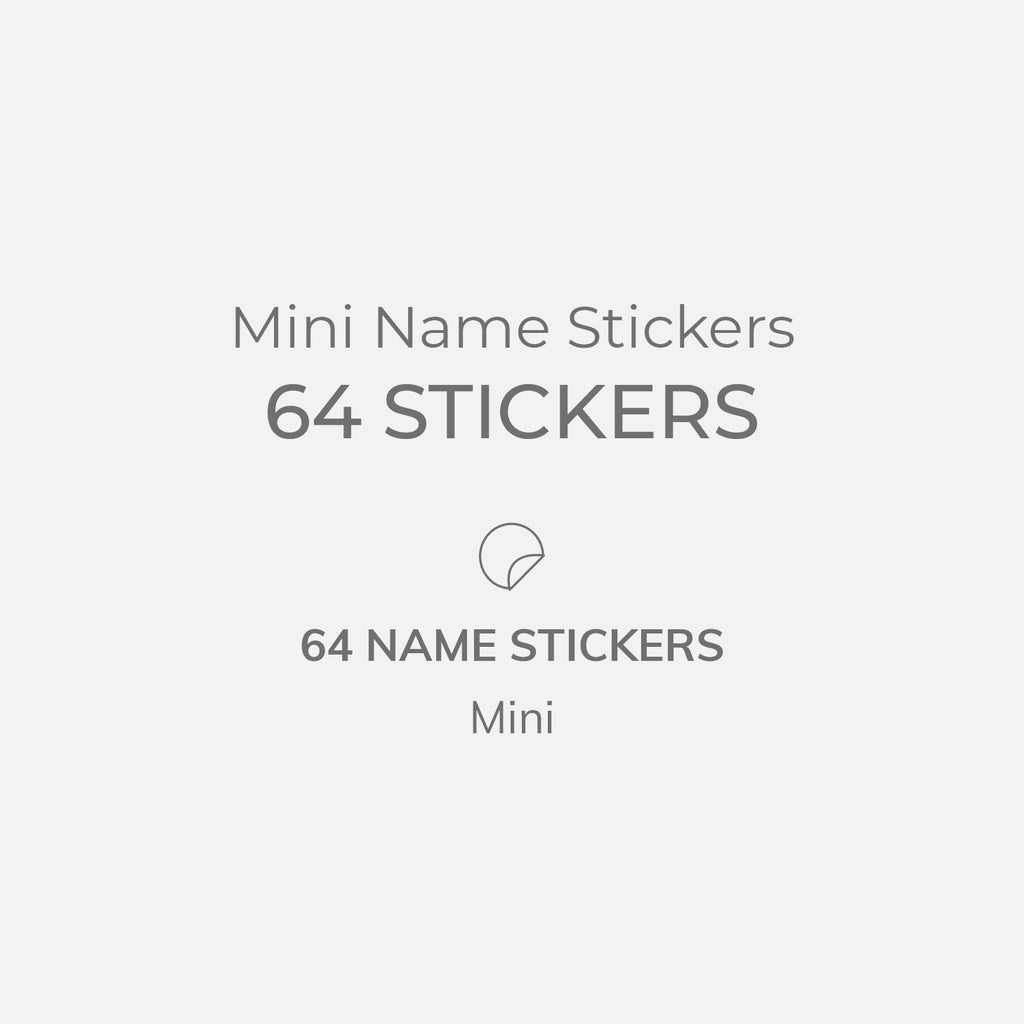 Name Labels Thumbnail Mini Name Stickers Pack Contents